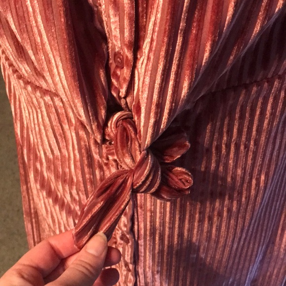 Dark Blush Pink Velvet Dress with Stretch NWT LG - Picture 7 of 9